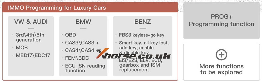 xhorse key tool plus functions