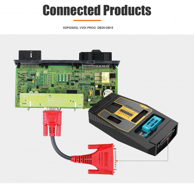 Xhorse VVDI Prog With XDPGSOGL DB25-DB15 Connector Cable Bundle Package
