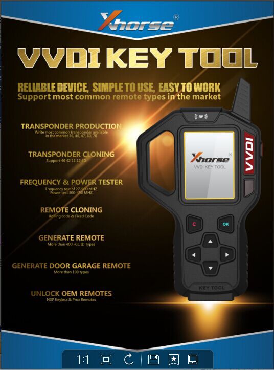 Original Xhorse VVDI Key Tool Remote Key Programmer Free Shipping