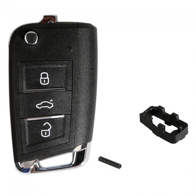 Xhorse VW MQB Style Flip Transponder Wire Remote Key 3 Buttons XKMQB1EN 5pcs/lot