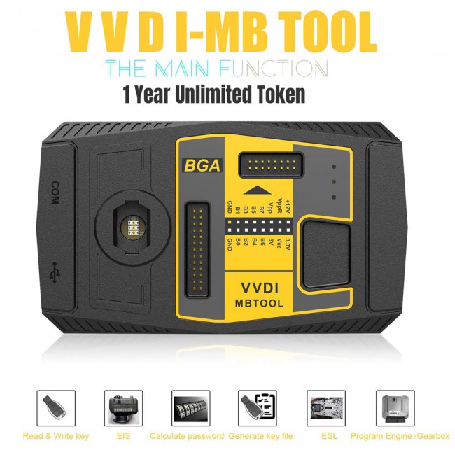 VVDI MB BGA TooL Benz Key Programmer 1 Year Token With EIS/ELV Test Line