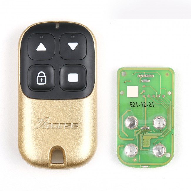 5pcs/lot XHORSE XKXH05EN Garage Remote Key 4 Buttons Golden
