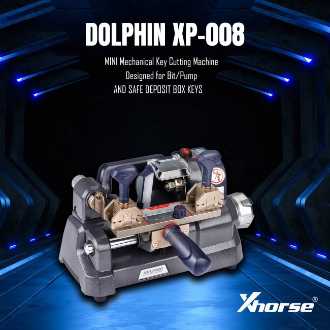 Xhorse Dolphin XP-008 Mini Mechanical Key Cutting Machine XP008 Designed for BIT/PUMP and Safe Deposit Box Keys
