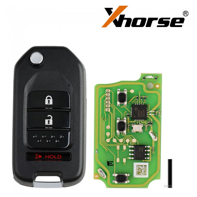 XHORSE XKHO02EN Wire Remote Key Honda Fob 2+1 Button 5PCS