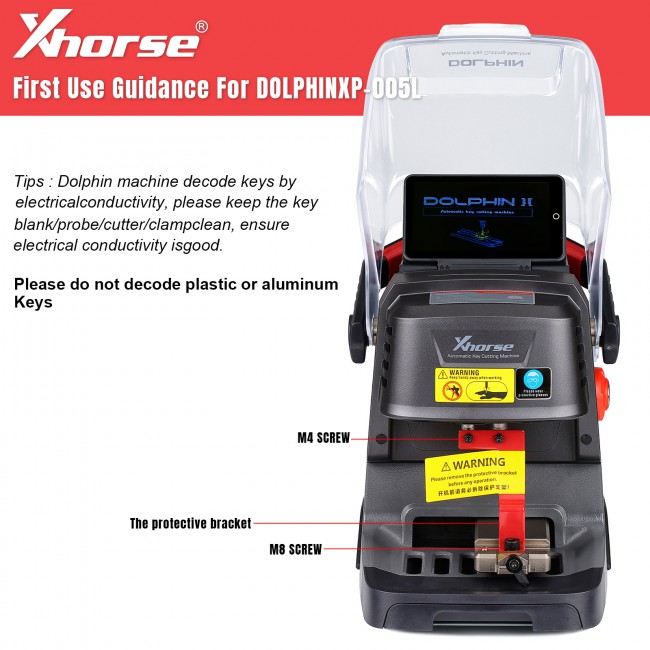 Hot Xhorse Dolphin XP005L Dolphin II Key Cutting Machine with Adjustable Touch Screen