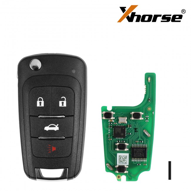 XHORSE XNBU01EN Wireless Remote Key GM Flip Type 4 Buttond 5PCS
