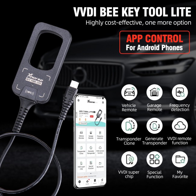 Xhorse VVDI BEE Key Tool Lite With 6 XKB501EN Wire Remotes