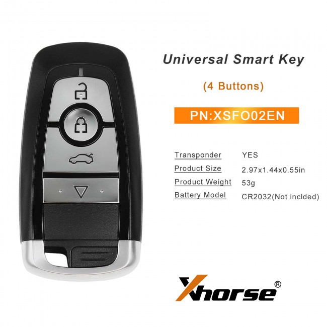 Xhorse XSFO02EN XM38 Series Universal Smart Key 5pcs/lot