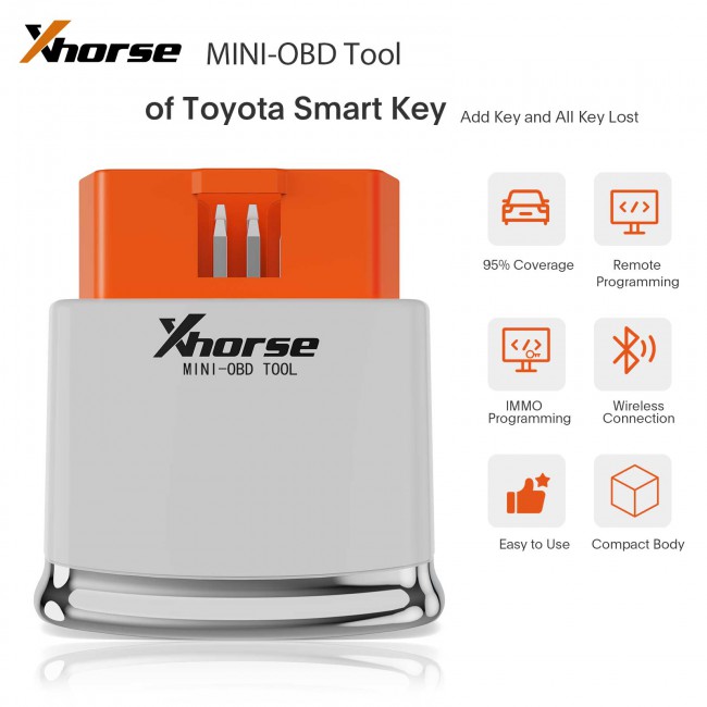 Xhorse XDMOT0GL Toyota MINI OBD TOOL FT-OBD Mini-OBD For Add Key/ All Key Lost (In Stock)