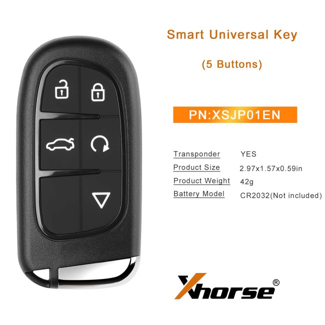 XHORSE XSJP01EN XM38 series Universal Smart key 5PCS