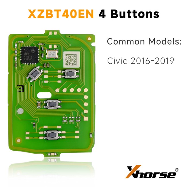 Xhorse XZBT44EN 5 Button Honda Remote Key PCB for Pilot Accord Odyssey Insight CR-V Passport Civic Clarity 5Pcs