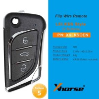 XHORSE XKLKS0EN Wire Remote Key Lexus Style 3 Buttons 5PCS
