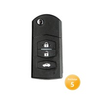 XHORSE XKMA00EN Wire Remote Key Fob 3 Buttons for Mazda Type for VVDI Key Tool English Version 5pcs/lot