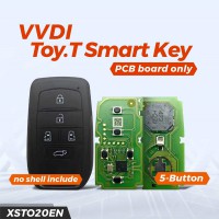 Xhorse XSTO20EN Toyota XM38 Smart Key PCB 5 Buttons 5Pcs
