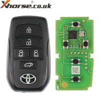 (5pcs/lot) Xhorse XSTO20EN Toyota XM38 5 Buttons Universal Smart Key PCB plus Key Shell