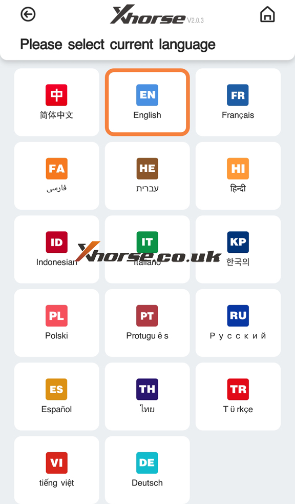xhorse app language