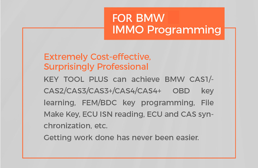 key tool plus bmw immo Programming