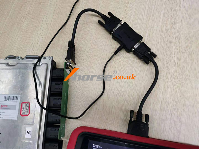 vvdi key tool plus connects with bosch ecu adapter 02