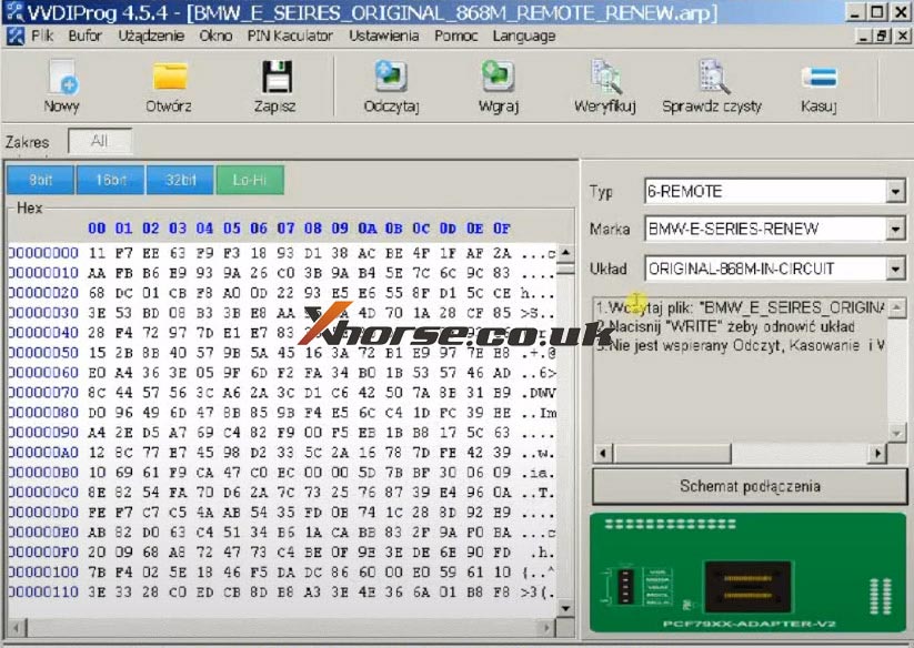 vvdi prog unlock bmw e90 pcf7945 remote key 06
